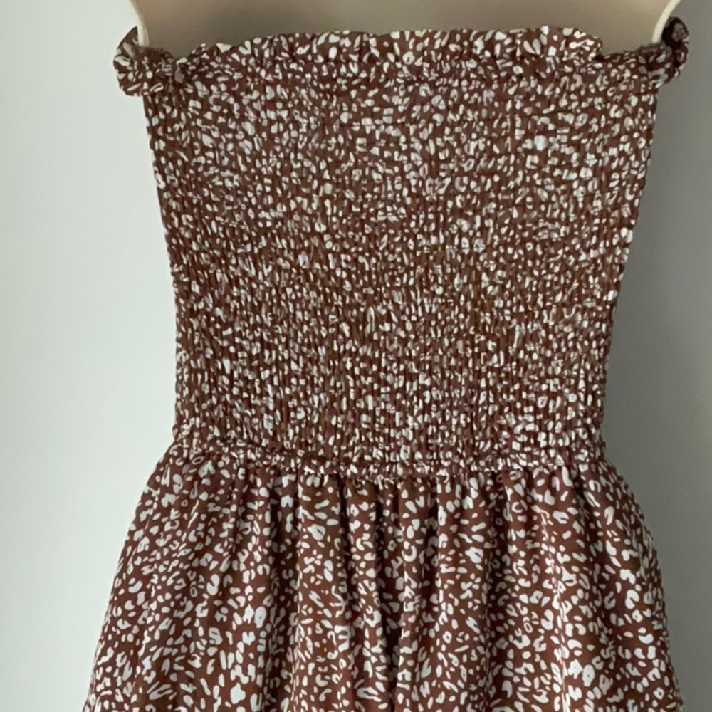 Dresses Strapless Tiered Ruffled Maxi Dress Size S - Picture 3 of 7